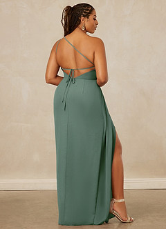 Christian Siriano Bridal for Azazie 1003 Bridesmaid Dresses Eucalyptus Sheath One Shoulder Chiffon Dress image9