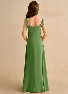 Azazie Puppy Girls Formal Flower Girl Dresses Basil A-Line Pleated Chiffon Dress image2