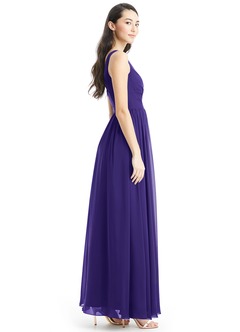 Azazie Keyla Bridesmaid Dresses Regency A-Line V-Neck Pleated Chiffon Dress image18