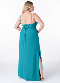 Azazie Mai Bridesmaid Dresses Jade Sheath Pleated Chiffon Dress image9