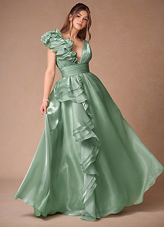 Vesper Salvia Balklänning med volanger image3