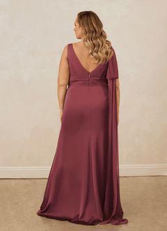 Christian Siriano Bridal for Azazie 1011 Bridesmaid Dresses Merlot Mermaid Bow Stretch Satin Dress image19