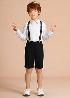 front Oliver Negro Conjunto de 3 piezas de pantalones cortos para niño