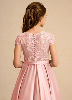 Azazie Bunny Girl Jurken voor bloemenmeisjes Baljurk Jurk van Kant Rozet image7