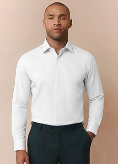 front Noah White Performance Stretch Dress Shirt