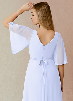 Azazie Cierra Bridesmaid Dresses Lavender A-Line V-Neck Chiffon Dress image8