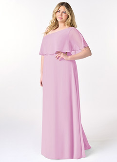 Azazie Lizzy Bridesmaid Dresses Candy Pink A-Line One Shoulder Chiffon Dress image10