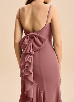 Azazie Lioren Junior Syrena Ukłon Szyfon Długość podłogi Młodsza druhna Sukienka image6