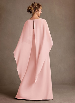 Azazie Marilla Mother of the Bride Dresses Powder Pink A-Line Pleated Chiffon Dress image3