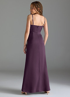 Azazie Maci Junior Klä av Sjöjungfru i Stretch Satin Plisserad image5