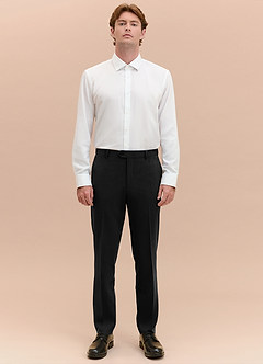 front William Black Comfort Blend Dress Pants
