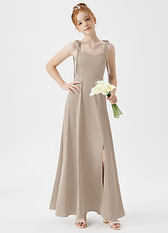 Azazie Rosey Junior Frost A-Line Sweetheart Neckline Stretch Satin Dress image3