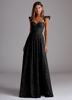 Denisse Black Corset Maxi Dress | Azazie