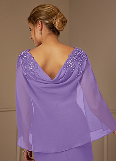 Azazie Carmela Mother of the Bride Dresses Tahiti Sheath Lace Chiffon Dress image7