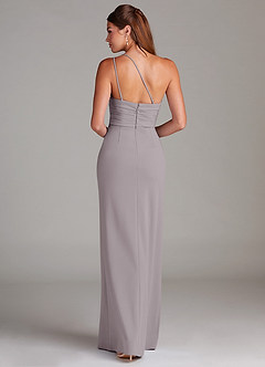 Azazie Eren Jurken voor bruidsmeisjes Jurk van Stretch crêpe met Kolom One-Shoulder Schemering image2