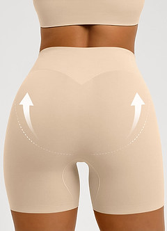 front Shorts moldeadores sin costuras de cintura alta con control de abdomen