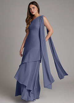 Azazie Monique Bridesmaid Dresses Stormy A-Line One Shoulder Chiffon Dress image4