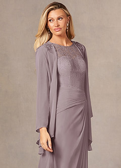 front Azazie Bijpassende Kleur Moxie Chiffon Wrap