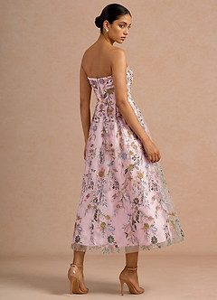 Evangeline Candy Pink Midi Dress image2