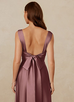 Christian Siriano Bridal for Azazie 1001 Bridesmaid Dresses Vintage Mauve A-Line Sweetheart Neckline Stretch Satin Dress image9