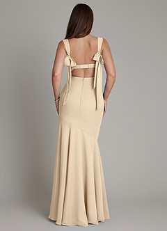 Azazie Carlotta Bridesmaid Dresses Champagne Mermaid Sweetheart Neckline Chiffon Dress image3