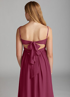 Azazie Zeya Junior Mulberry A-Line Chiffon Dress image2