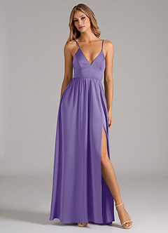 Azazie Aaida Bridesmaid Dresses Tahiti A-Line Corset Stretch Satin Dress image5