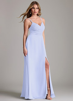 Azazie Terese Bridesmaid Dresses Lavender A-Line Pleated Chiffon Dress image3