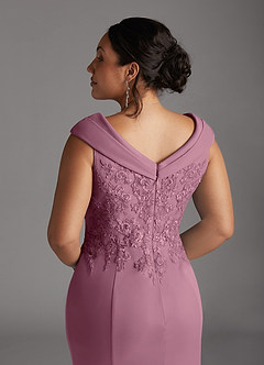Azazie Calathea Mother of the Bride Dresses Vintage Mauve A-Line Lace Dress image7
