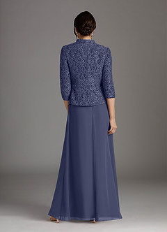 Azazie Cornelia Mother of the Bride Dresses Stormy Sheath Square Neckline Sequins Chiffon Dress image4
