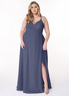 Azazie Davis Bridesmaid Dresses Stormy A-Line V-Neck Chiffon Dress image7