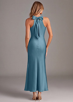 Azazie Doretta Abiti da Damigella Abito Sirena in Raso Elasticizzato Plissettato Bermuda image6