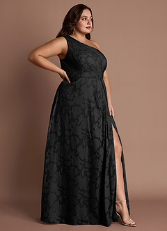 Hermosa Black One Shoulder Maxi Dress image9