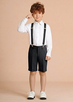 front Oliver Charcoal Boy Shorts