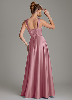 Azazie Azaria Bridesmaid Dresses Vintage Mauve A-Line Corset Stretch Satin Dress image5