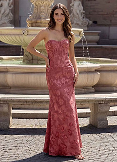 Mireya Vintage Rose Corset Two-Piece Prom Dress image3