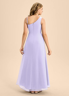 Azazie Brooke Junior Abito A-Line in Chiffon Spacco Laterale Lilla image2