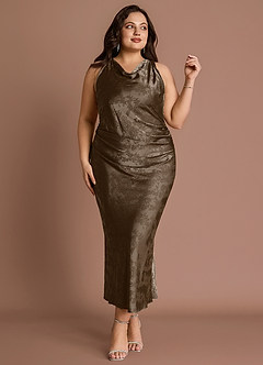 Elena Coffee Brown Maxi Dress image7