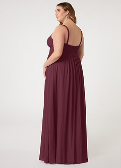 Azazie Chanel Bridesmaid Dresses Cabernet A-Line Pleated Chiffon Dress image9