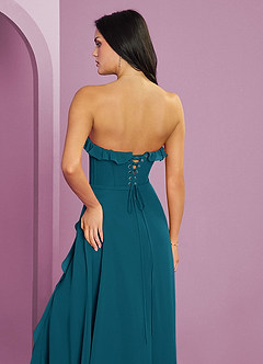 Barbie ♥ Azazie Bridesmaid Dresses Ink Blue A-Line Sweetheart Neckline Chiffon Dress image7