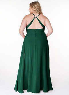Azazie Davis Abiti da Damigella Abito A-Line in Chiffon con Scollo a V Smeraldo image9