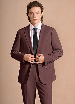 front James Espresso Structured Stretch Suit Jacket