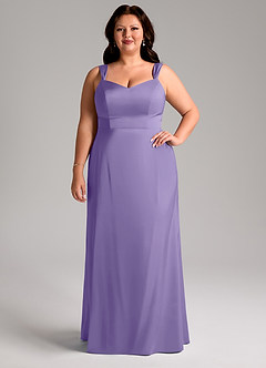 Azazie Denice Bridesmaid Dresses Tahiti Sheath Pleated Stretch Satin Dress image6