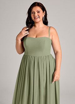 Azazie Calianna At-home Try On Dresses Black A-Line Off the Shoulder Chiffon Convertible Dress image11