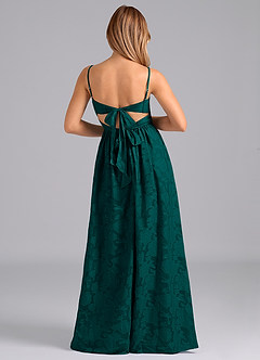 Azazie Zeya Bridesmaid Dresses Pine A-Line Bow Floral Burnout Dress image6