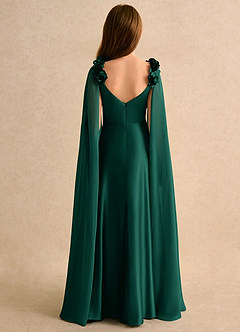 Azazie Rosita Girls Formal Flower Girl Klänningar Klä A-Line i Stretch Satin Plisserad image2