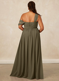 Christian Siriano Bridal for Azazie 1014 Bridesmaid Dresses Willow Green A-Line Off the Shoulder Chiffon Dress image17
