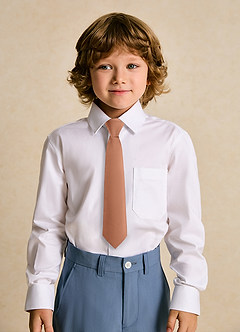 front Boy's Stretch Satin Pre-Tie