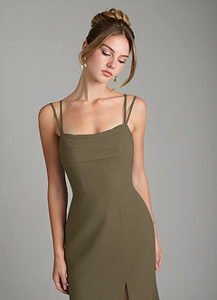 Azazie Egypt Bridesmaid Dresses Willow Green Sheath Sweetheart Neckline Chiffon Dress image3