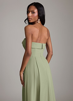 Azazie Lucienne Bridesmaid Dresses Pistachio A-Line Strapless Chiffon Convertible Dress image7
